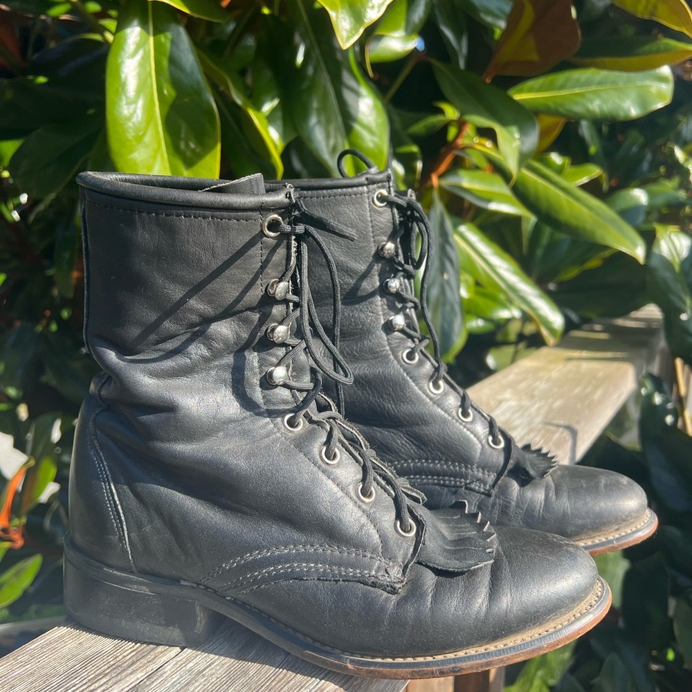 Laredo Black Leather Boots